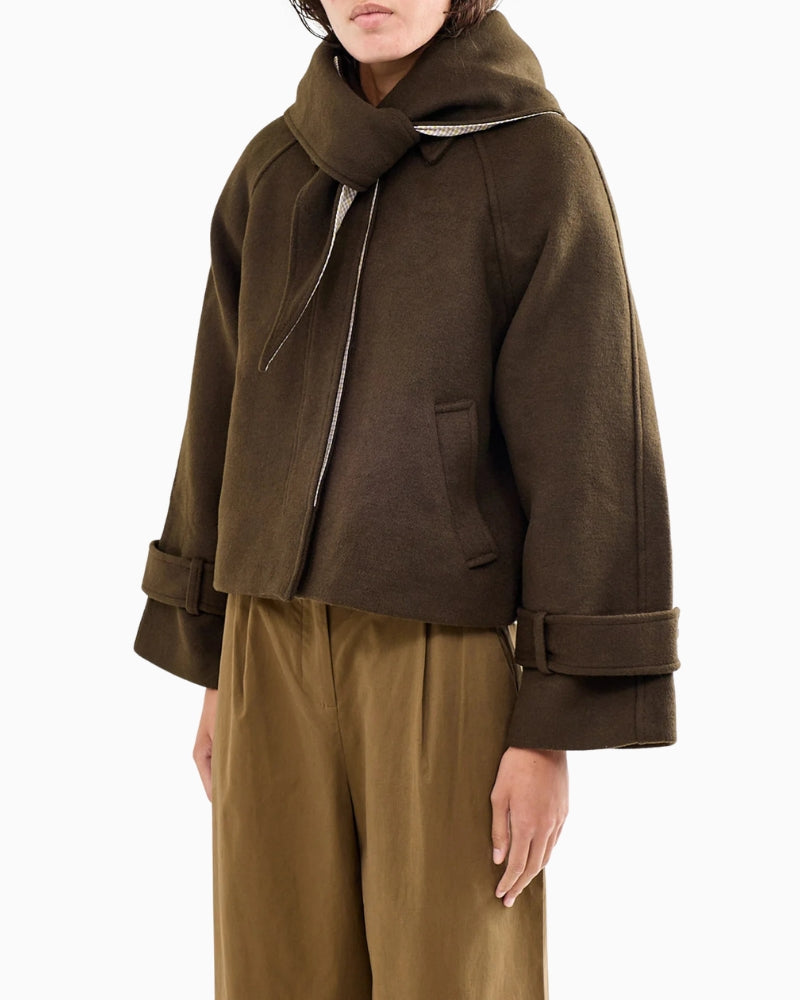 FRNCH Pembroke Jacket in khaki side view