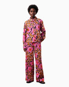 FRNCH Sailor Vitoria Shirt black floral print full front view