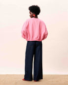 FRNCH Tamise sweatshirt in pink back view