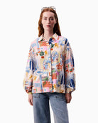 FRNCH Topaze shirt in multi colour front view