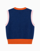 FRNCH Torquay Vest in Navy model back detail