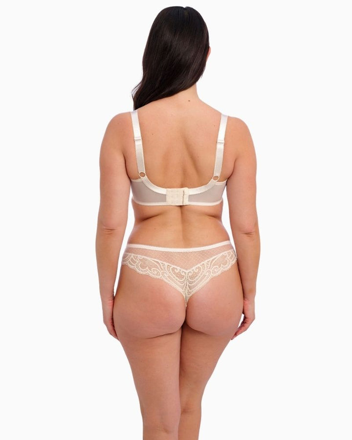 Back view of Fantasie thong showing sheer lace and minimal coverage