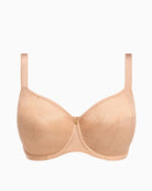 Natural beige Fantasie Demure moulded bra with smooth flat lace finish