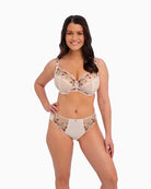 Fantasie Marie Delicacy Brief in soft pink with floral embroidery and centre gem