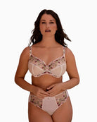 Fantasie Marie Delicacy Brief in soft pink with floral embroidery and centre gem