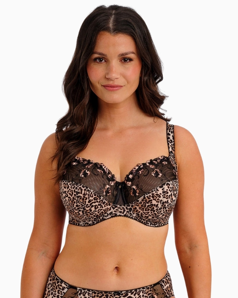 Fantasie Talia Leopard side support bra front view – Áines Boutique