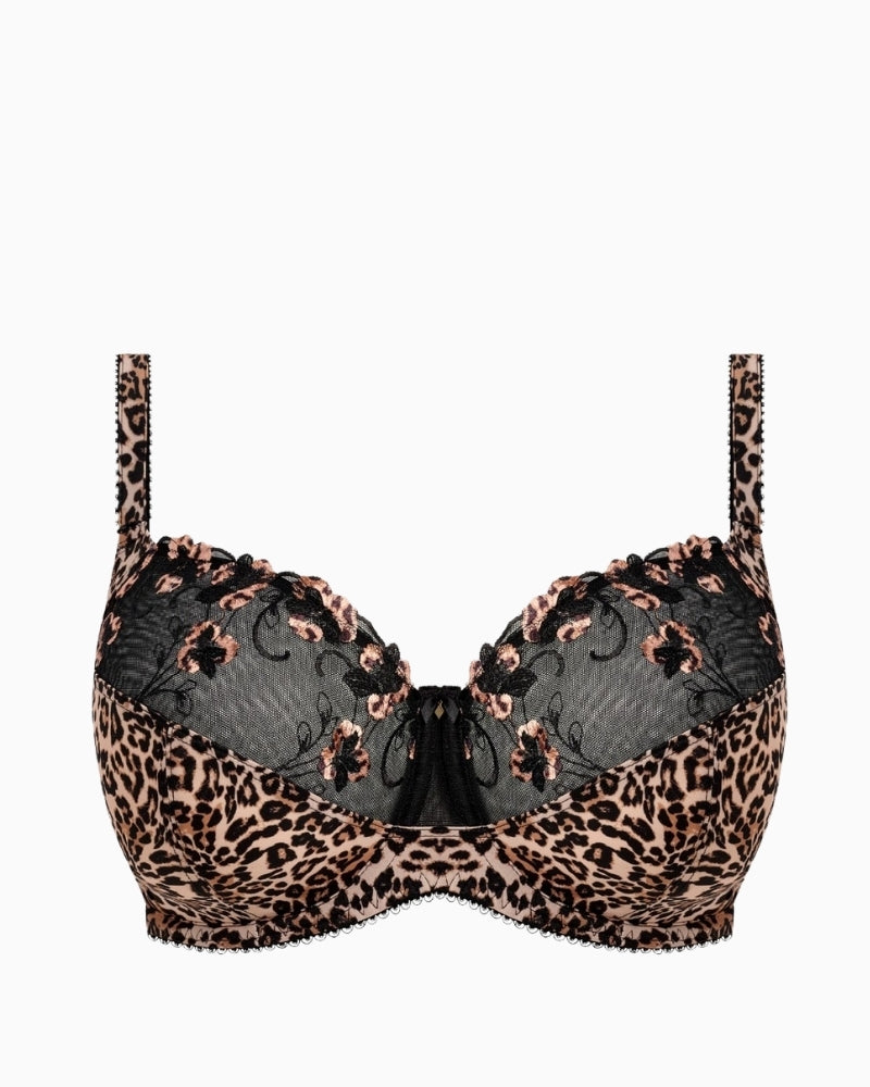 Fantasie Talia Leopard side support bra front view – Áines Boutique