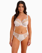Fantasie Lillia side support bra white close-up floral embroidery