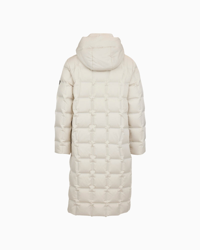 Frandsen Down Coat in cream back view
