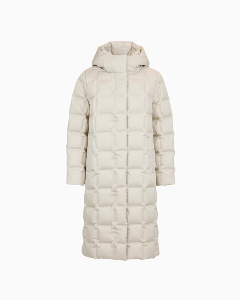 Frandsen Down Coat in cream front view
