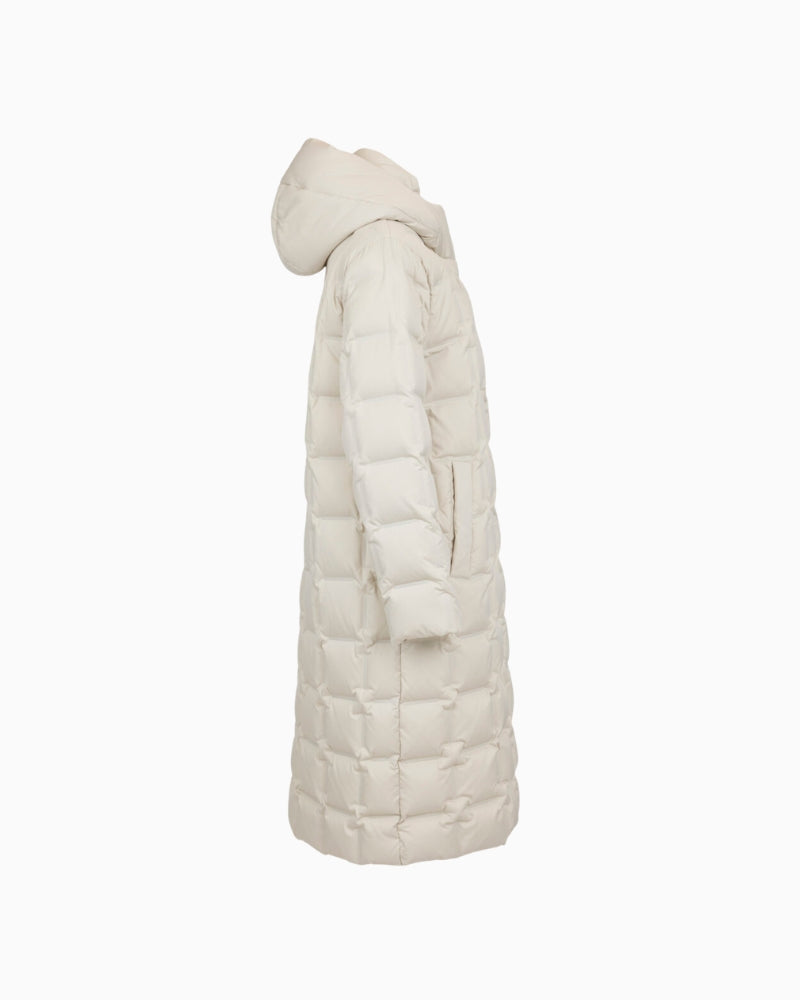 Frandsen Down Coat in cream side view