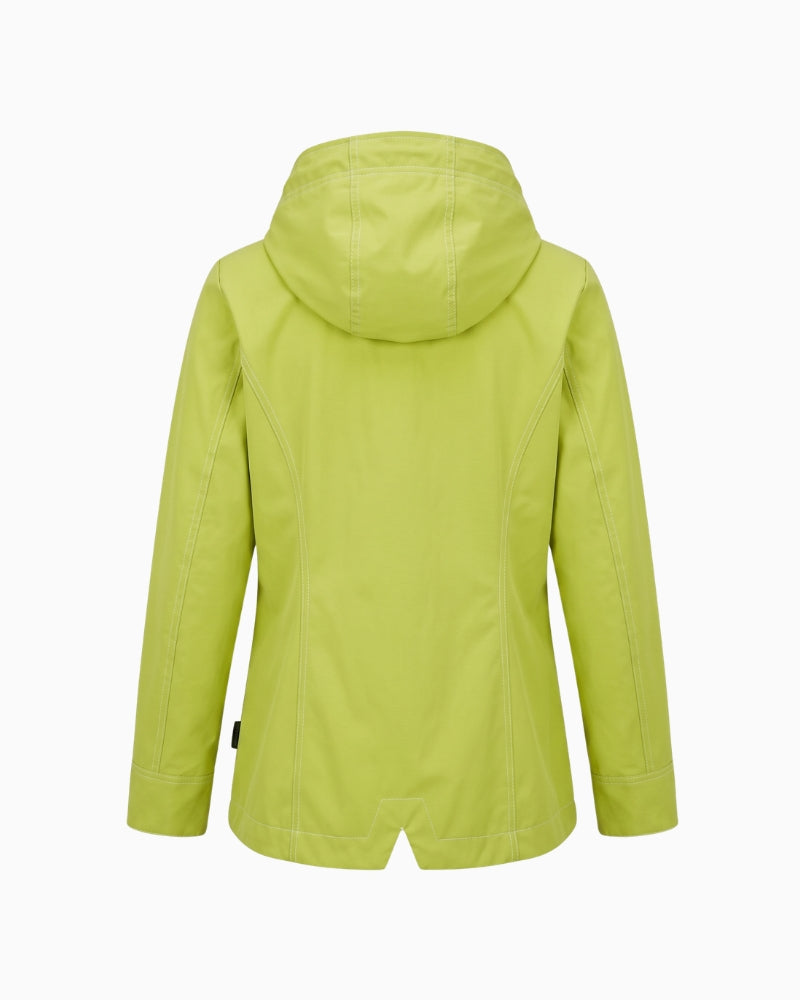 Frandsen Rain Jacket in lime back view