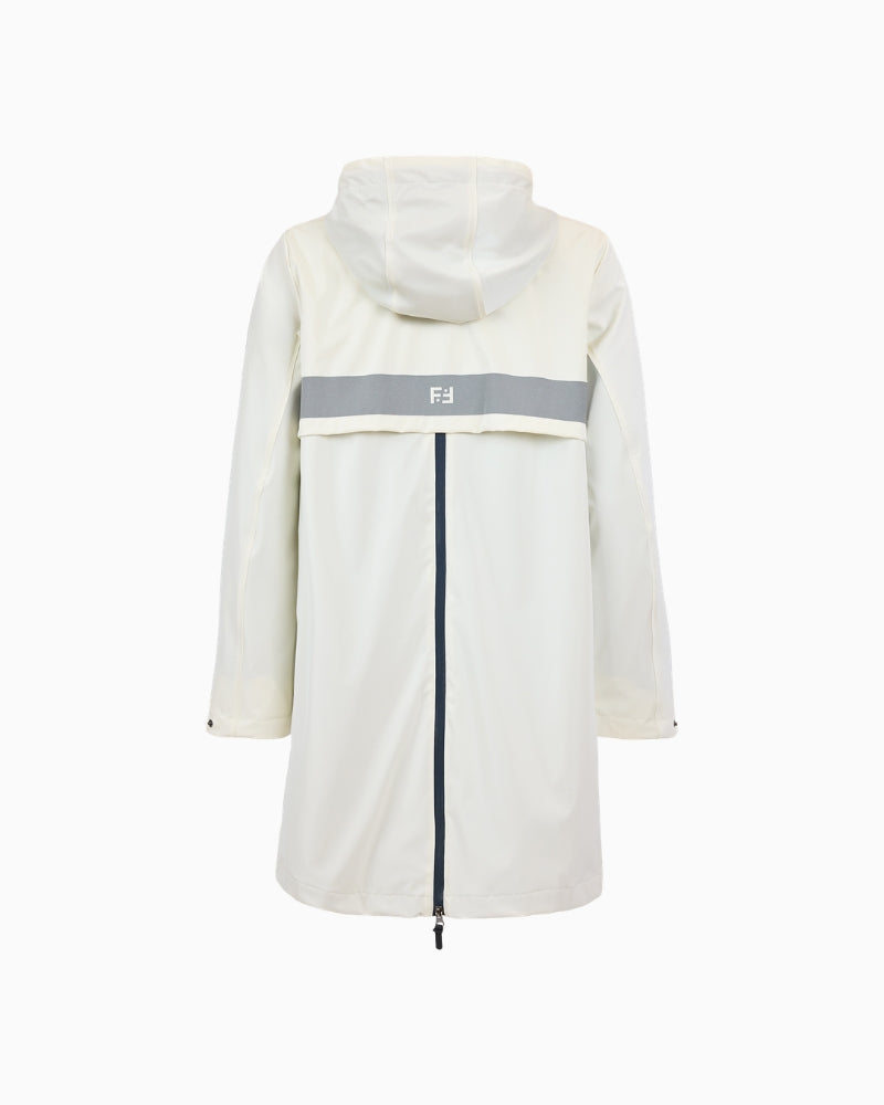 Frandsen Rain Jacket in off white back view