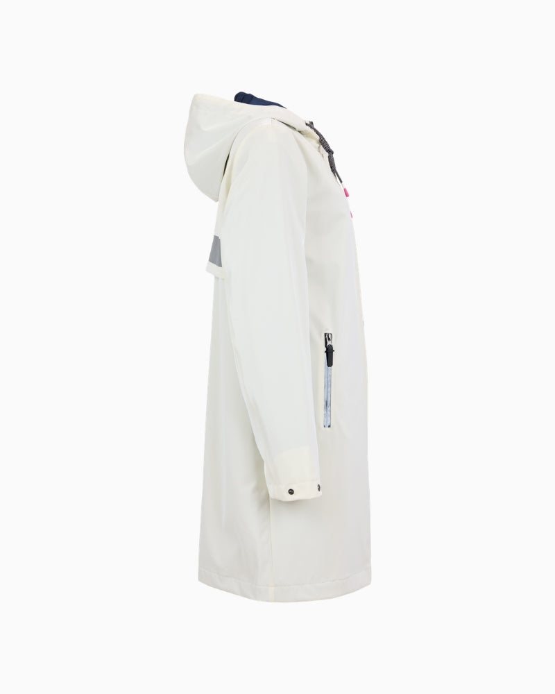 Frandsen Rain Jacket in off white side view