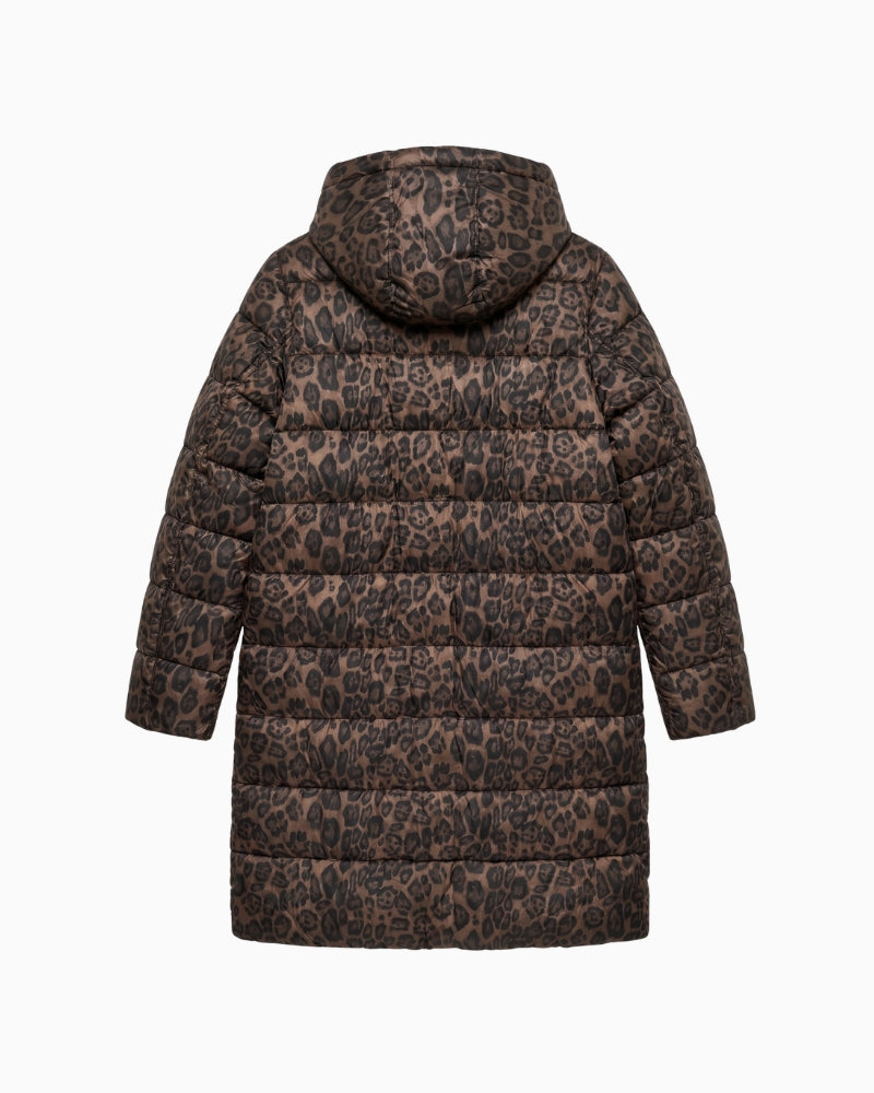 Frandsen Reversible Coat in leopard back view
