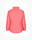 Frandsen reversible jacket pink multi coral quilted reverse back view