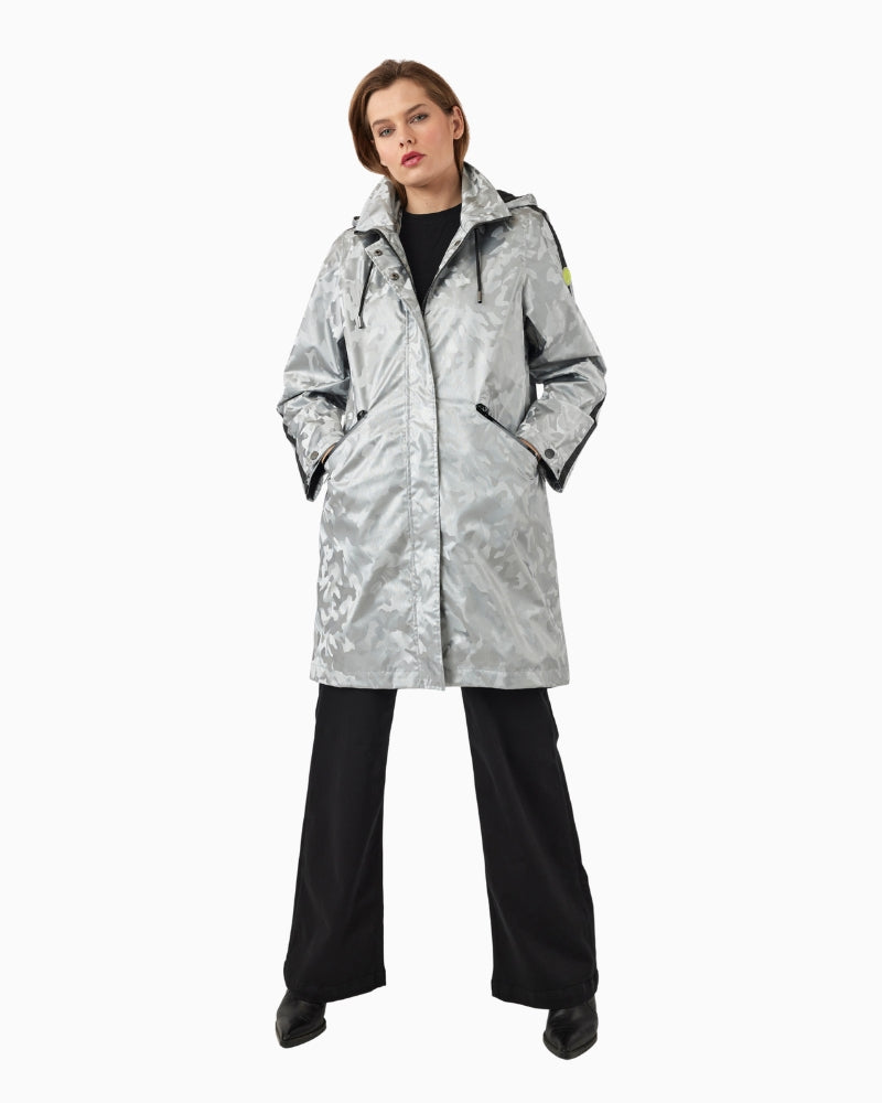 Frandsen silver raincoat front view