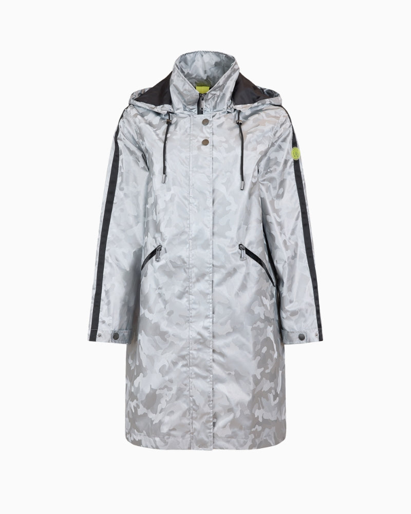 Frandsen silver raincoat full front view