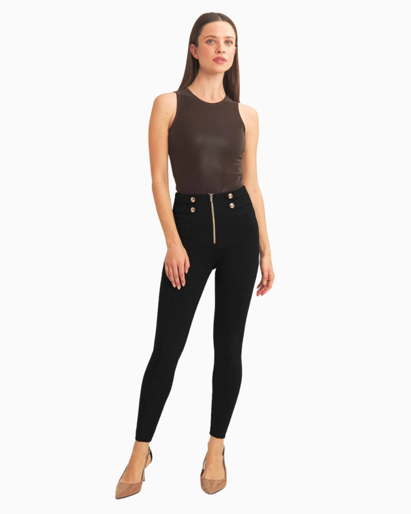 Freddy - Military Button Detail Pants front view