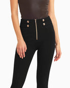 Freddy - Military Button Detail Pants  close up view