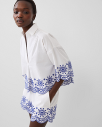 French Connection - Alissa Cotton Embroid Popover 