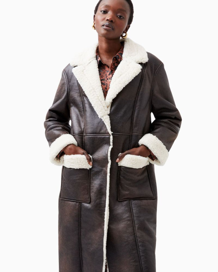 French Connection - Arizona Faux Shearling Coat 