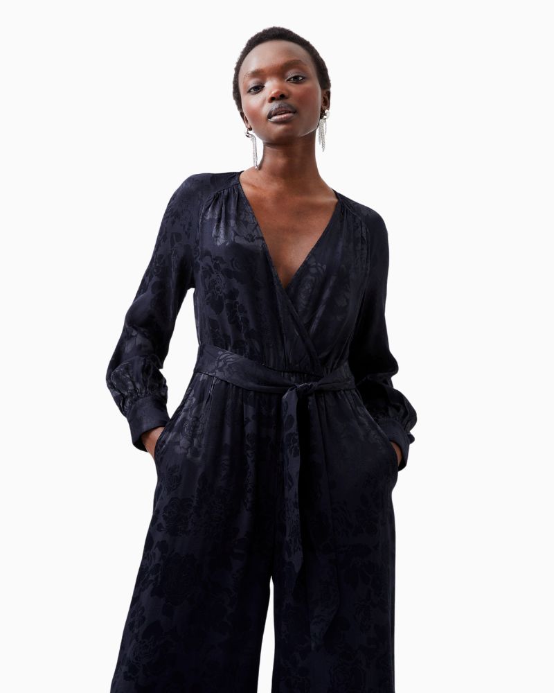 French Connection - Arya Satin Jacquard Jumpsuit 