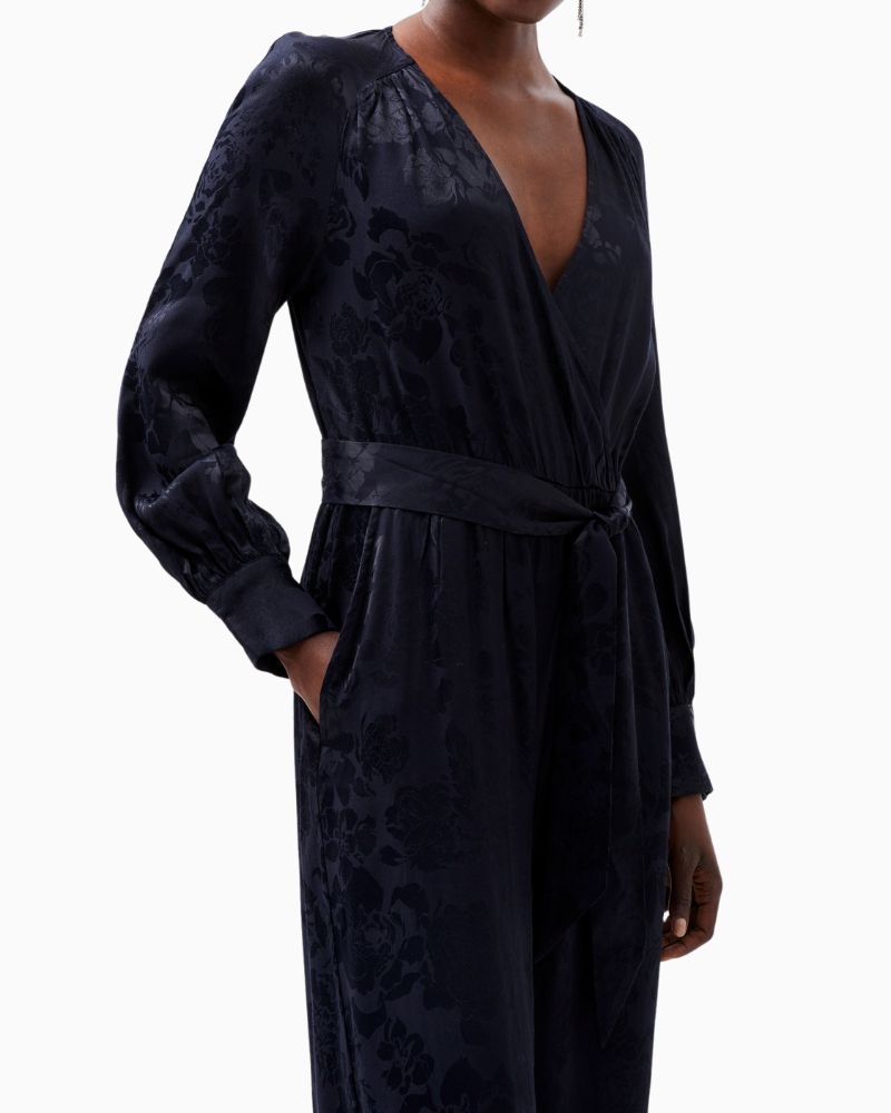 French Connection - Arya Satin Jacquard Jumpsuit 