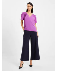 French Connection - CREPE LIGHT V NECK TOP