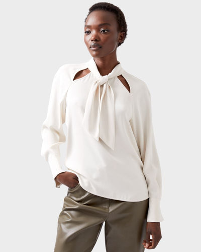 French Connection - Carmen Crepe Tie Blouse