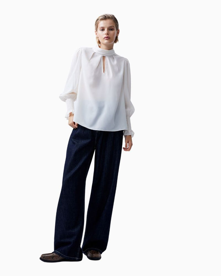 French Connection - Crepe Light High Neck Top 