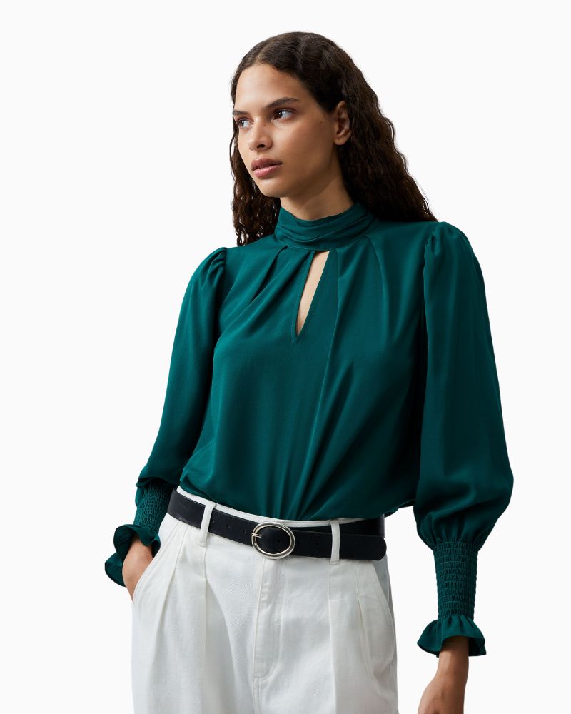 French Connection - Crepe Light High Neck Top 