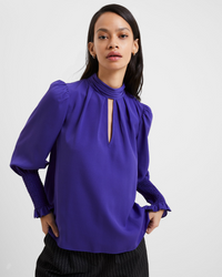 French Connection - Crepe Light Keyhole Top 