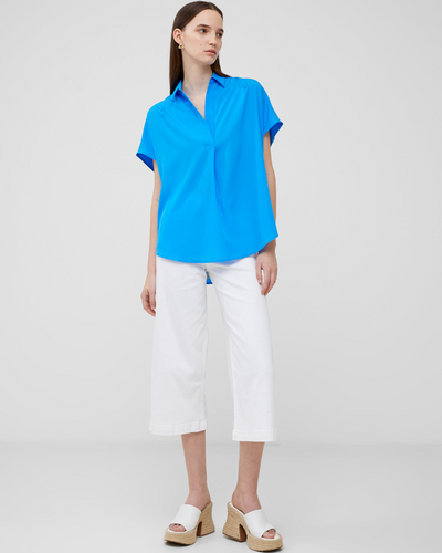 French Connection - Crepe Light Short Sleeve Popover Shirt 