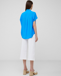 French Connection - Crepe Light Short Sleeve Popover Shirt 