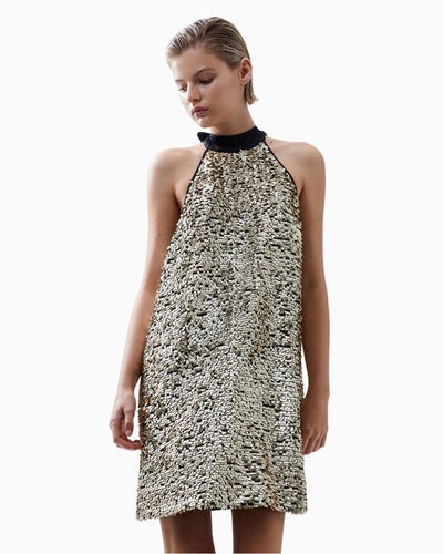 French Connection - Elah Sequin Halter Neck Dress