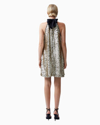 French Connection - Elah Sequin Halter Neck Dress