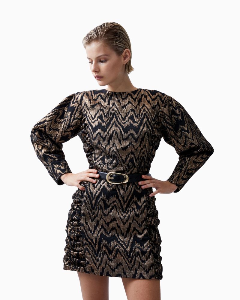 French Connection - Ellery Jacquard Puff Sleeve Dress