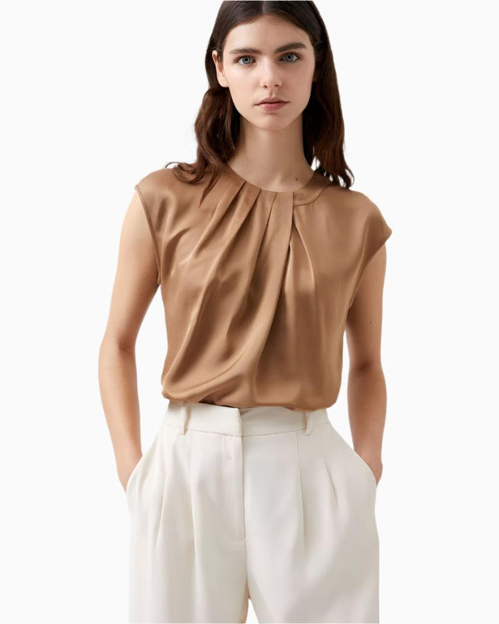 French Connection - Ennis Satin Neck Detail Top 