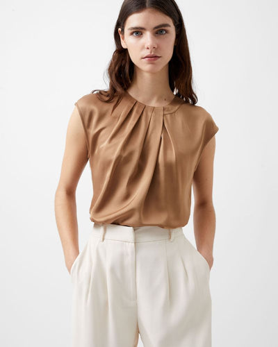 French Connection - Ennis Satin Neck Detail Top 