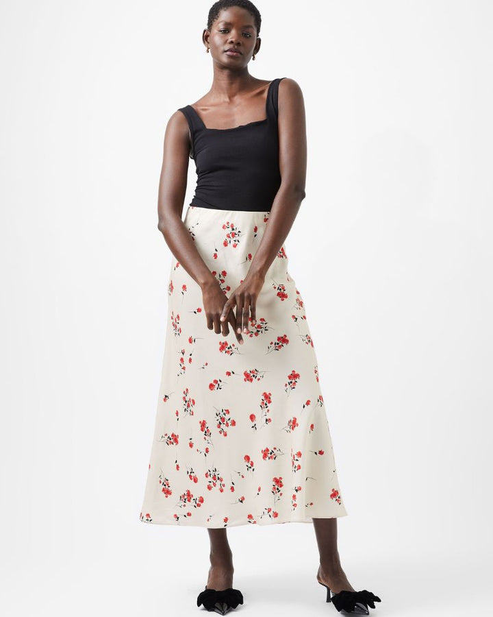 French Connection - Floramour Ennis Satin Long Skirt