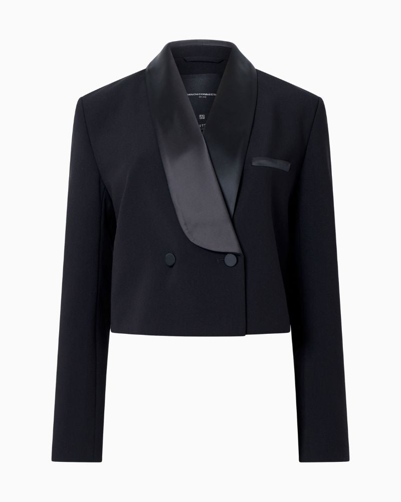 French Connection - Gemma Carey Satin Tuxedo Blazer 