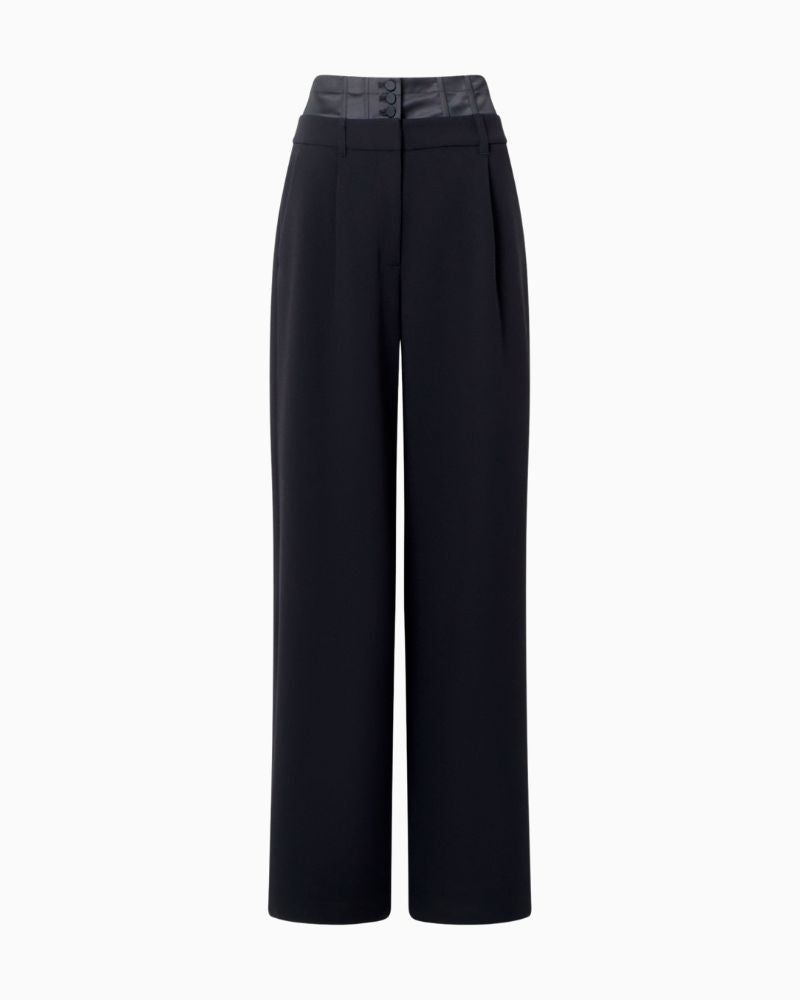 French Connection - Gemma Carey Satin Tuxedo Trousers