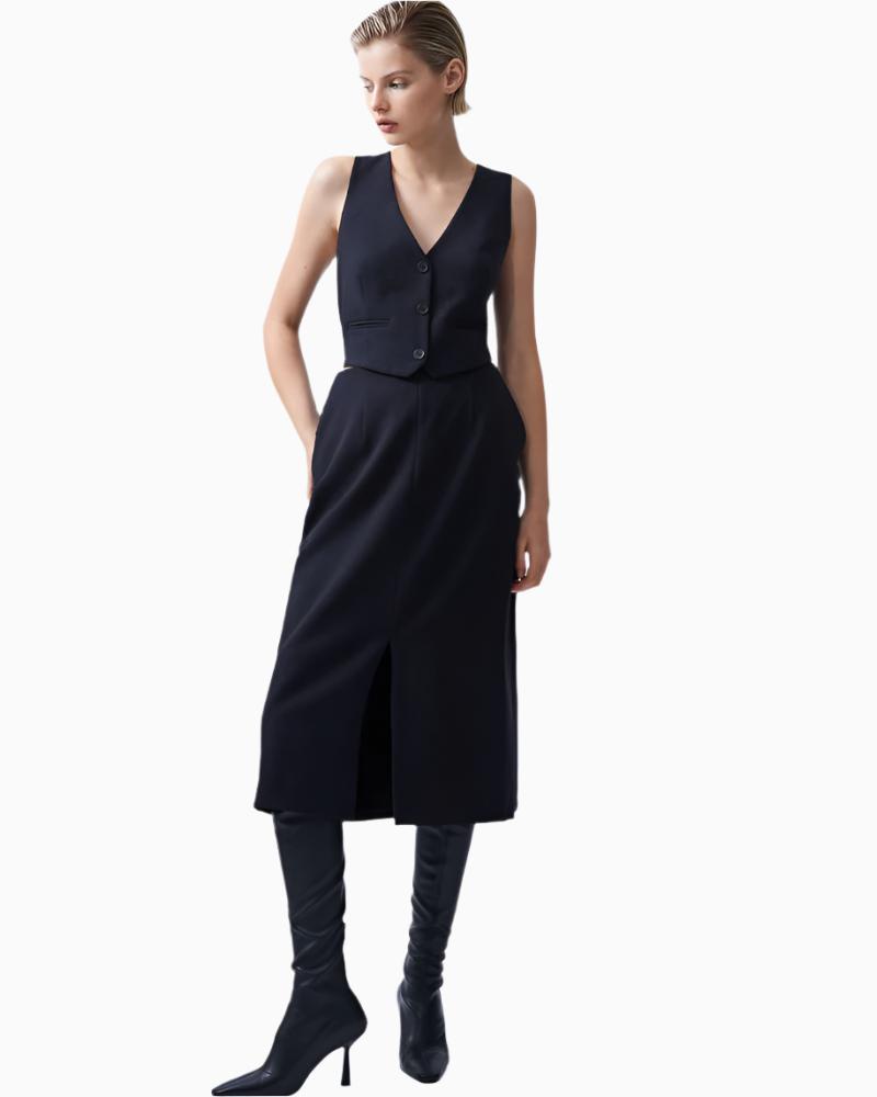 French Connection - Gemma Twill Waistcoat Dress