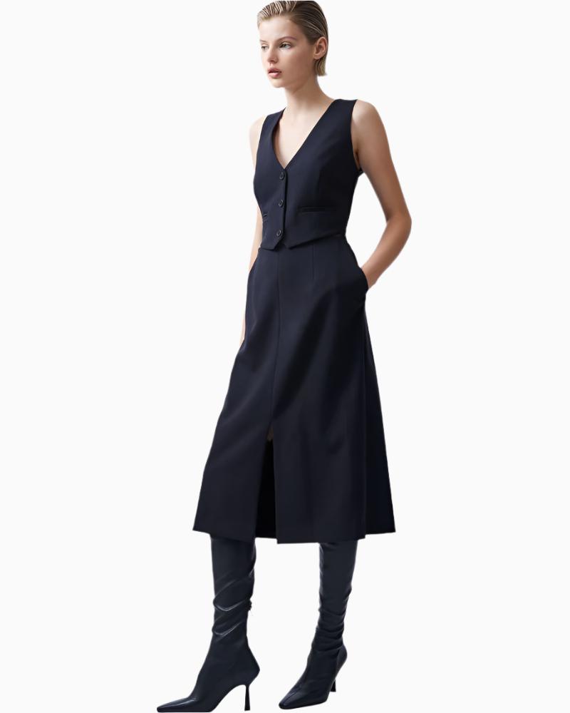 French Connection - Gemma Twill Waistcoat Dress