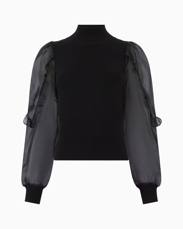 French Connection - Krista Organza Puff Sleeve Top