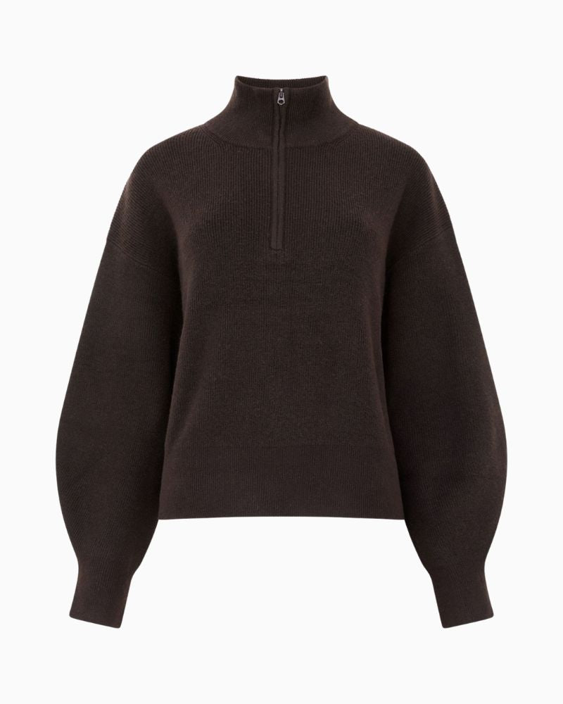 French Connection - Lightweight Vhari Half Zip Jumper 