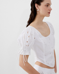 French Connection - Rhodes Cotton Emroidered Top 