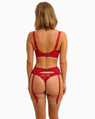 Back view of Freya Fascinate suspender with hook-and-eye fastening