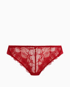 Flat lay of Freya cherry thong with lace and cotton gusset lining